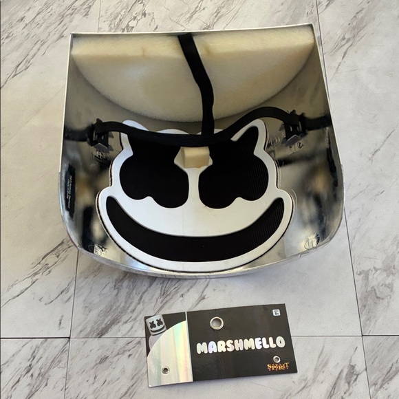 MARSHMELLO Spirit Black Half Mask DJ MARSHMALLOW HEAD - Picture 3 of 11